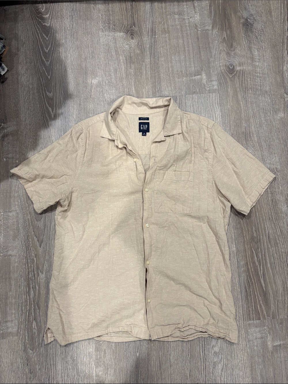GAP linen short sleeve button down